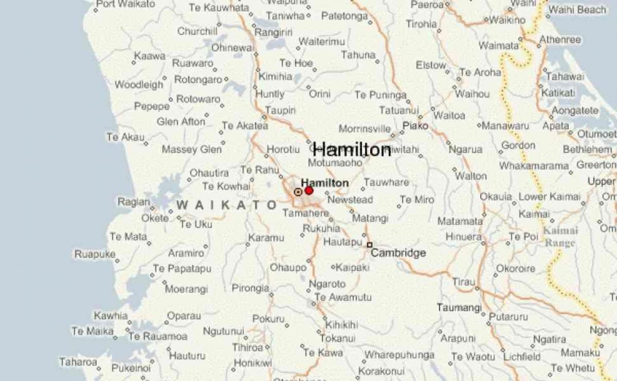 Bản đồ của hamilton new zealand