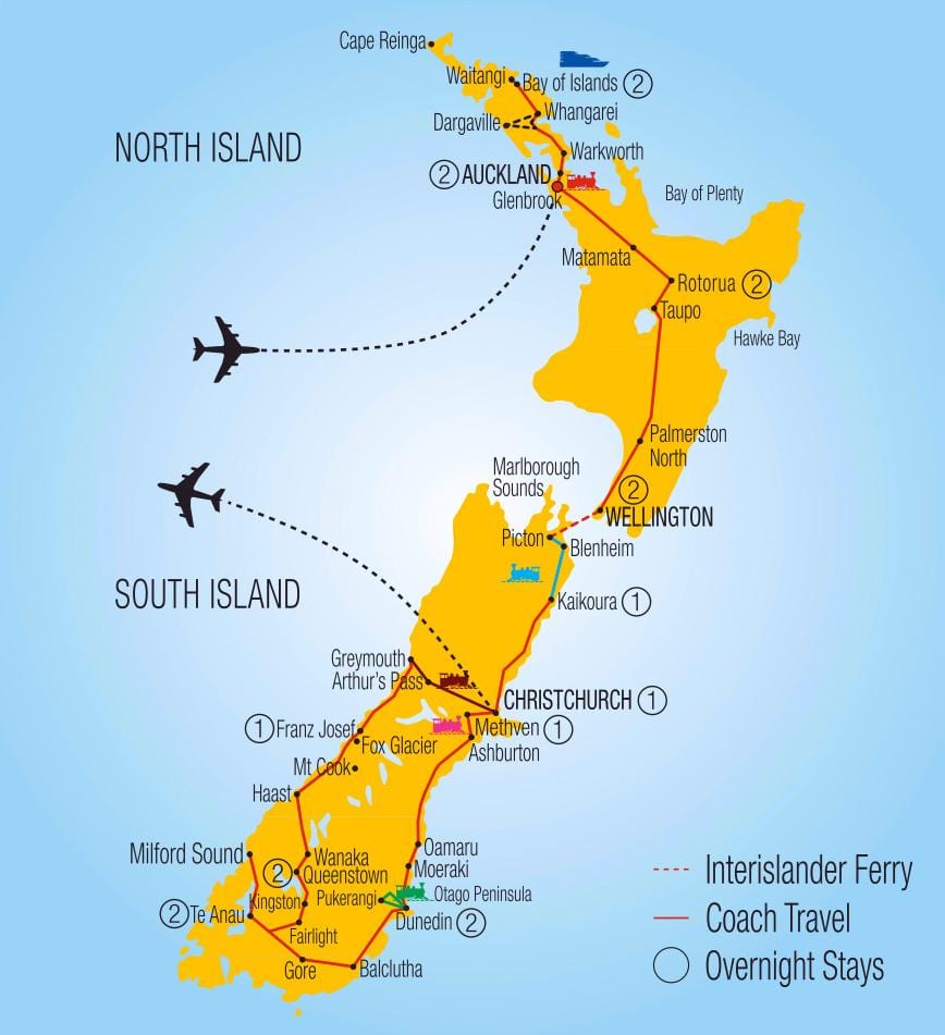 Bản đồ của new zealand tàu