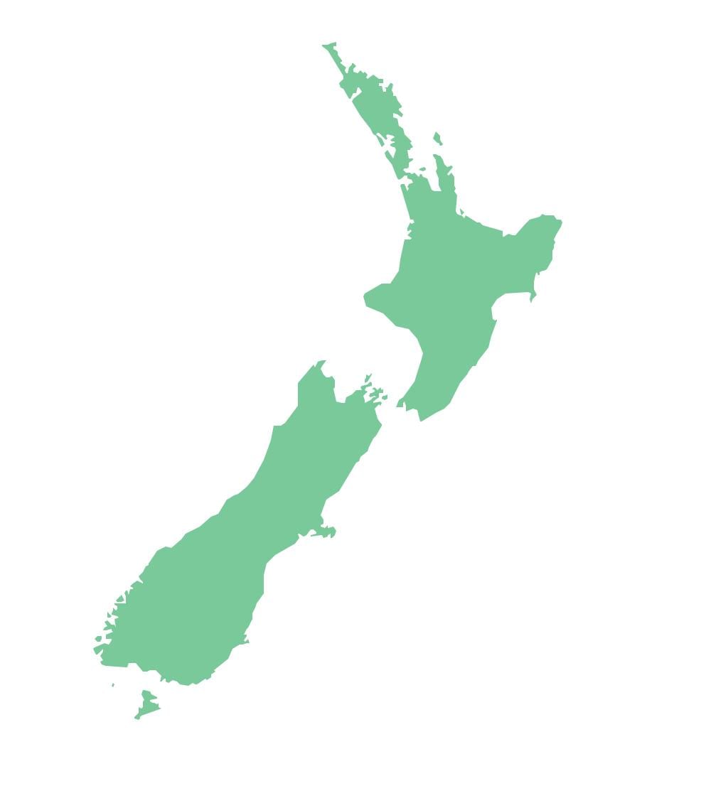 new zealand bản vẽ bản đồ