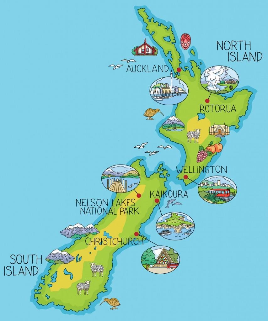 new zealand bản đồ phim hoạt hình