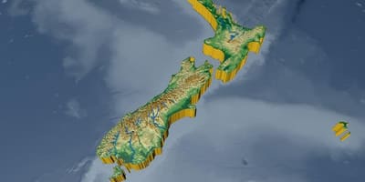 Bản đồ của 3d new zealand
