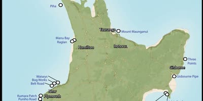 Bản đồ của new zealand lướt