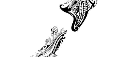 Bản đồ của new zealand, hình xăm