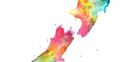 Bản đồ của new zealand nghệ thuật