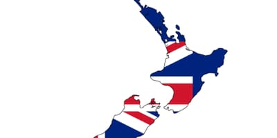 Bản đồ của new zealand và cờ