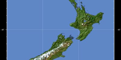 New zealand trái đất bản đồ
