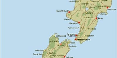 Bản đồ của new zealand cổng