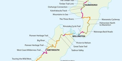 Bản đồ của new zealand chu kỳ dấu vết