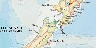 Bản đồ của new zealand in