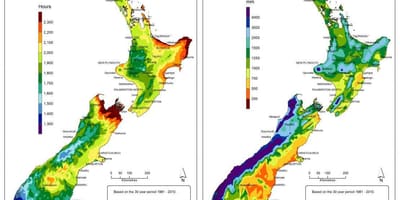 Bản đồ của new zealand khí hậu