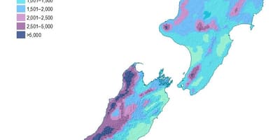 New zealand mưa bản đồ