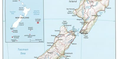 New zealand sông bản đồ